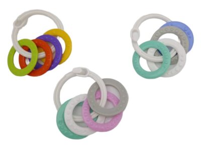 Profibaby Plastové hryzátko kruhyKrúžok s tromi navlečenými farebnými dielikmi pre najmenšie deti. Hračky