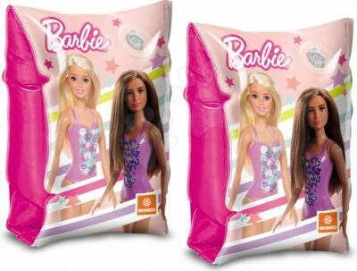 Mondo Rukavníky Barbie 15x23cm Detské nafukovacie rukávniky sú parádnym doplnkom pre prvé plávanie. Rukávniky s rozmermi 23 x 15 cm sú vyrobené z kvalitného PVC materiálu. S týmito rukávmi nebude plávanie žiadny problém. Vhodné pre deti: od 2-6 rokovOdporúčaná hmotnosť: 15-30 kg Veľkosť: 15 x 23 kg