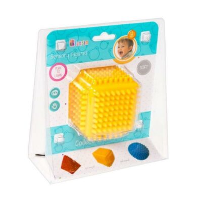 5cmKocka senzorická je viac ako len vzdelávacia hračka. Poskytuje dieťaťu iný hmatový zážitok vďaka početným a rôzne tvarovaným výstupkom. Rôzne textúry a farby poskytujú podnety pre zrak a hmat a aktivujú jeho zmyslové receptory. Zmyslové hračky zaručujú všestranný rozvoj dieťaťa