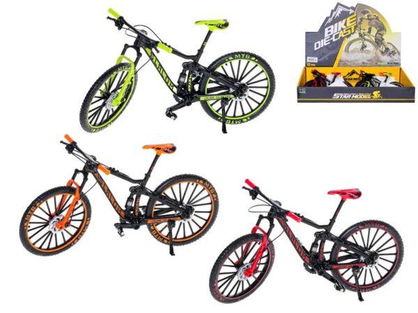 Bicykel horský kovový 18 cmBicykel v troch farebných variantoch. Rozmer: 18 cmFarba: žltá