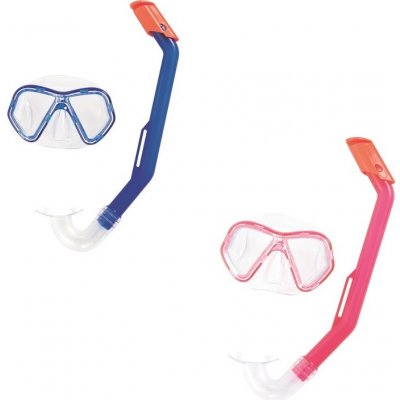 Bestway 24023 Potápačský set Enfant 3+Potápačské okuliare ponúkajú dvojitú obrubu s mäkkým lemom na presne zabránenie netesnosti okolo očí