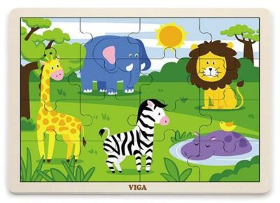 Drevené puzzle safariDrevené puzzle s motívom safari rozvíjajú kreativitu a tvorivosť vášho dieťaťa. Obrázkové puzzle