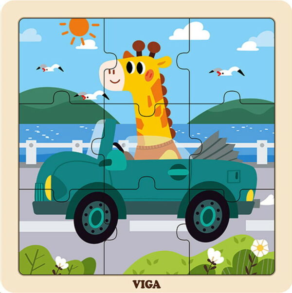 Viga Drevené puzzle Auto 9ksDrevené puzzle rozvíjajú kreativitu a tvorivosť vášho dieťaťa. Obrázkové puzzle