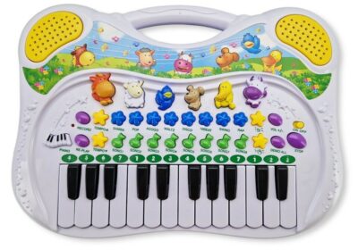 melodií a zvukov vám poskytne toto detské piano. Hudbu je možne nahrať a potom opäť prehrávať. Piáno je vybavené 24 tlačidlami so zvukmi jednotlivých zvieratiek