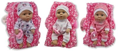 Bábätko v nosiči 20 cmTáto roztomilá bábika bude skvelým darčekom pre vaše dievčatko. Bábiku Nellu si ľahko zoberie v nosítku so sebou na prechádzku