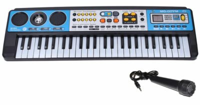 Elektronické piano a mikrofón s efektami Detský vzdelávací syntetizátor MQ-OI7FM s mikrofónom