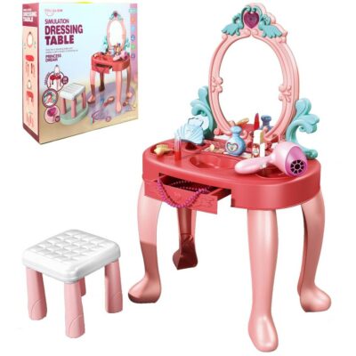 Kozmetický stolík s efektami Hracia súprava toaletný stolík so stoličkou