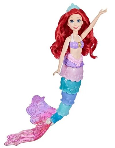 Hasbro Disney Bábika Ariel dúhové prekvapenieDisney princezná Ariel sa vrhá na podvodné dobrodružstvo. Ariel v podobe malej morskej víly s chvostom