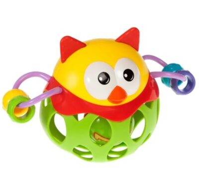 BamBam Hrkálka SovaMäkká gumová loptička s hrkálkou je edukačná hračka pre deti od 6 mesiacov. Loptička je vyrobená z mäkkej plastovej gumy s otvormi