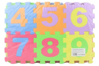 Puzzle mäkké penové čísla a písmenáSlúžia ako podložka v detskej izbe alebo ako pomôcka na poznávanie čísiel