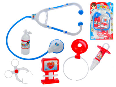 Medicínska sada malý doktor 6 ksV sade malý doktor sa nachádza všetko potrebné pre urgentné a dôsledné vyšetrenie bábiky. Sada Doctor6 ks