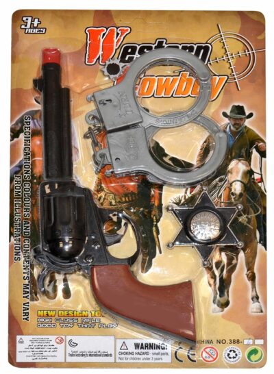 Western set pre tých odvážnych Set obsahuje revolver