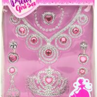 Korunka s doplnkamiSada šperkov pre malé princezné. Vhodné aj ako doplnok ku karnevalovému kostýmu.Sada obsahuje:korunku s diadémom
