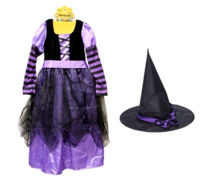 Karnevalový set čarodejnica fialová 100 cm Karnevalový set - čarodejnicaObsahuje: šaty