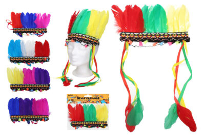 Set karneval čelenka indián MixRôzne farebné prevedenia. Veľkosť čelenky 28 x 19 cm Uvedená cena je za 1 kus.Dodávame náhodne podľa skladovej dostupnosti.