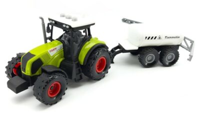 Traktor Farm s postrekomPekný detailný model farmárskeho traktora s prívesom. Nevyhnutný doplnok každého malého farmára