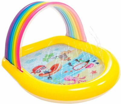 Intex 57156 Bazén so sprchou 147x130cmNafukovací detský bazén s rozstrekovaním vody o veľkosti 1