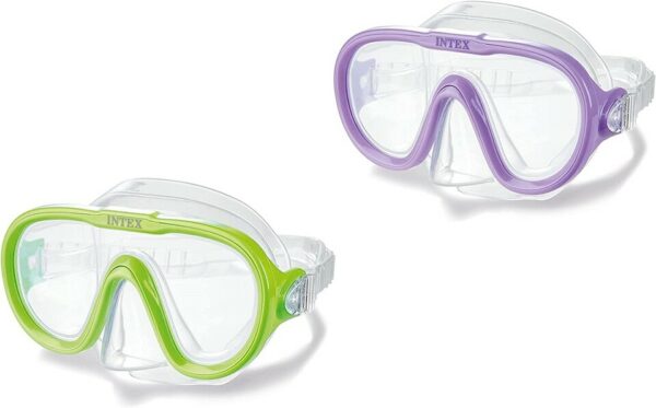 Intex 55916 Plavecké okuliare Sea Scan 8+  Bezpečné polykarbonátové šošovky Rámčeky z mäkkej gumy