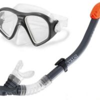 Intex 55648 Potápačské okuliare + šnorchel  Maska vyrobená s hypoalergenného termoplastu. Šnorchel s klapkou proti vniknutiu vody.Okuliare majú bezpečné polykarbonátové sklá a rámček z mäkkej gumy