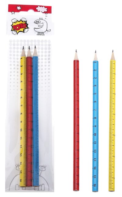 Ceruzka so stupnicou č.2 HB 3ksDrevené ceruzky so stupnicou sú skvelou pomôckou každého školáka.  Balenie: 3 ks