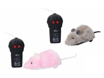 Myš RC na diaľkové ovládanie 23 cmPlyšová myška na diaľkové ovládanie. Myš sa pohybuje dopredu rovno a dozadu zatáča.  Na ovládanie sú potrebné batérie.Do ovládača 2xAA batérie