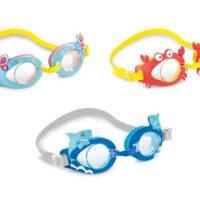 Intex 55610 Detské plavecké okuliare 3+Zábavné detské okuliare s motívmi zvieratiek. Oceníte najme v bazénoch s obsahom chlóru.S priehľadnými bezpečnostnými šošovkami.Tvarované košíčky zabezpečia dokonalú tesnosť.Upraviteľný remienok zaručí pohodlie. Vhodné pre deti 3-8 rokovBezpečnostné šošovky s UV ochranouHypoalergénny materiál