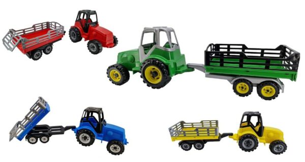 Traktor s výklopnou vlečkou 50 cmNevyhnutný doplnok pre každého chlapca. Traktor sa perkfetne hodí do pieskoviska