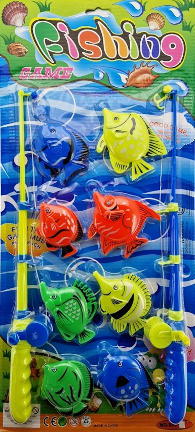 Chytanie rybičiek Detská hra chytanie rybičiek na magnet. Balenie obsahuje: 2x udicu s magnetom a 8 farebných rybiek s magnetom v ústach.Veľkosť rybičiek: cca 8 cmVyrobené z plastu.