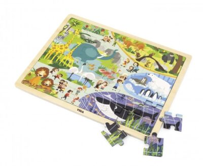 Viga Drevené puzzle Zoo 48ksDrevené puzzle rozvíjajú kreativitu a tvorivosť vášho dieťaťa. Obrázkové puzzle