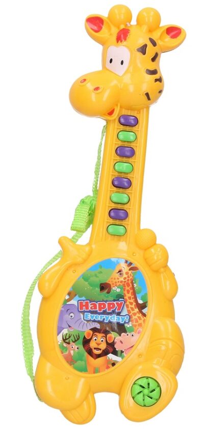 Piano s efektmi Žirafa 31cmDetské piano s popruhom v tvare žirafy zabaví vaše dieťatko. Pomocou zvukov rozvíja kreativitu