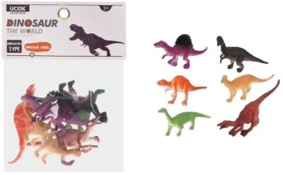 Zvieratká dinosaury 6ksSada dinosaurov do prehistorickej zoo či vlastného Jurského parku. Zvieratká sú vyrobené z tvrdého plastu. V balení nájdeš rôzné druhy dinosaurov. Vhodné pre deti od 3 rokovMateriál: plastPriemerná veľkosť: 8 x 5 cm od druhuBalenie: 6 ksCena je uvedená za balenie
