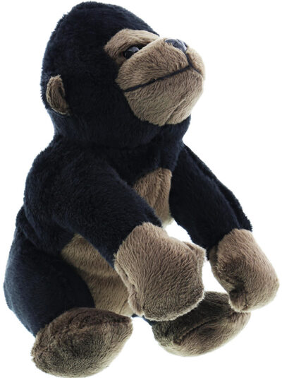 Roztomilá plyšová gorila je vhodným miláčikom nielen do postieľky.