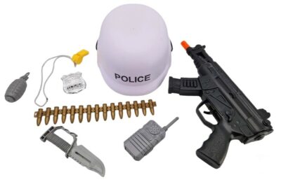 Policajná sada s helmouSada pre malého policajta obsahuje: helmu na gumičku