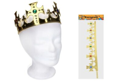 Koruna pre kráľa Zlatá kráľovská koruna má veľkosť pred poskladaním 59 x 7