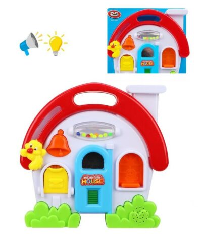 Domček Baby s aktivitami a zvukom 20 cmHudobno-vzdelávacia hračka pre deti od 1 roka. Svetlé veľké detaily