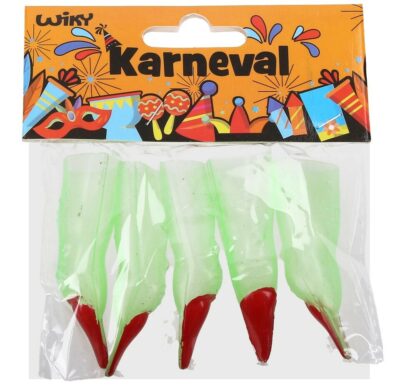 Karnevalová sada prsty 5 ksČarodejnícke prsty sú skvelým doplnkom ku karnevalovému kostýmu čarodejnice! Počet kusov: 5ksMateriál: plast