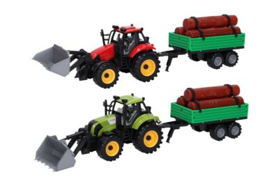 Traktor nakladač s vlečkou 36 cmDetský traktor s nakladačom a vlečkou je ideálnou hračkou na hranie doma