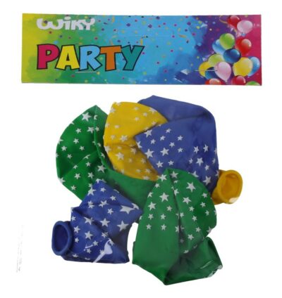 farebné balóny s hviezdami sú skvelou dekoráciou narodeninovej oslavy. Balenie: 5 ksVyrobené z prírodného materiálu