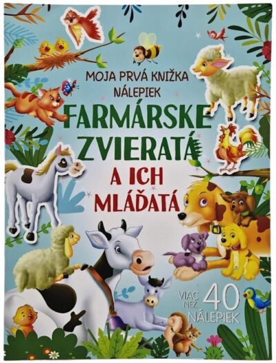 Farmárske zvieratá a ich mláďatáMoja prvá knižka nálepiek. Obrázková knižka do ktorej je potrebné doplniť nálepky. Kniha obsahuje viac ako 40 nálepiek. Jazyk: slovenskýVäzba: brožovaná