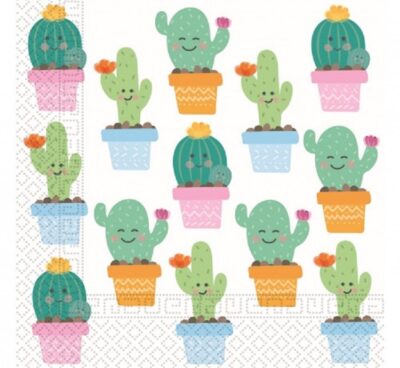 Servítky KaktusPapierové servítky sú vhodné na detskú párty