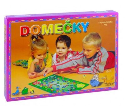 Spoločenská hra DomčekyVeľmi obľúbená detská spoločenská hra. Sada obsahuje dve spoločenské hry pre deti