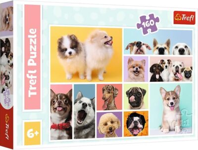 TREFL Puzzle Psie priateľstvo 160 dielikovJedninečné puzzle s obrázkovým motívom populárneho sveta psích kamarátov. Poskladaním puzzle vznikne obrázok s rozmermi 410 x 275 mmVhodné pre deti od 6 rokovObsahujú 160 dielikov