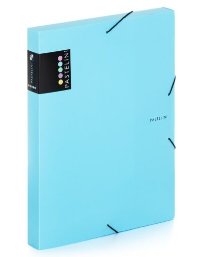 Pastelini Box na spisy A4 modrýArchivačné krabice v moderných pastelových farbách pre dokumenty vo formáte A4. vyrobené zo silného polypropylénupre dokumenty formátu A4so zaisťovacou gumičkouRozmer: 246 x 326 mm