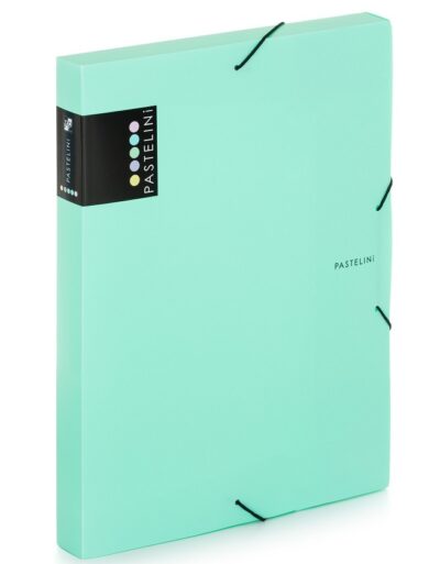 Pastelini Box na spisy A4 zelenýArchivačné krabice v moderných pastelových farbách pre dokumenty vo formáte A4. vyrobené zo silného polypropylénupre dokumenty formátu A4so zaisťovacou gumičkouRozmer: 246 x 326 mm