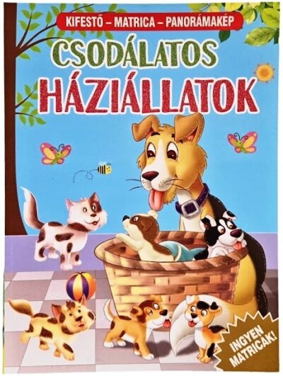 Csodálatos háziállatok munkafüzet ( Maďarská verzia )Kifestő+munkafüzet+panorámakép. Szórakoztató matricás könyv gyerekeknek! Jó szórakozást