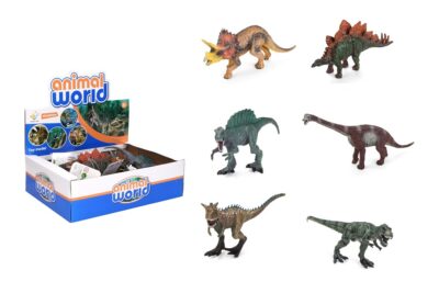 Dinosaurus 15cm/6druhovPostavičku dinosaurusa si obľúbi každý milovník týchto prekrásnych zvierat. Každého milovníka zaručene poteší unikátna figúrka dinosaura. Figúrka môže slúžiť ako výstavný kúsok alebo ako hračka pre deti.  6 druhovveľkosť : cca. 15cmV prípade balenia : 12 kusov v krabiciFarba a odtieň produktu sa môže líšiť od obrázku na eshope !!!* Uvedená cena je za 1 kus. Zvolený variant / farbu napíšte prosím do poznámky k objednávke. Ak by ste nevybrali žiaden variant / farbu