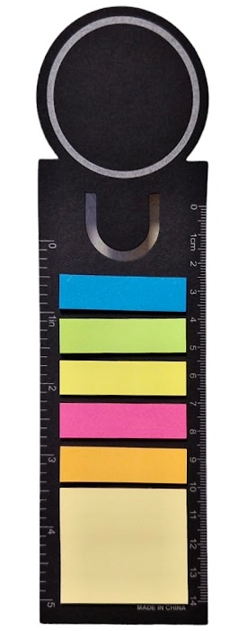Farebné bločkyFarebné samolepiace bločky s pravítkom. Materiál: papier