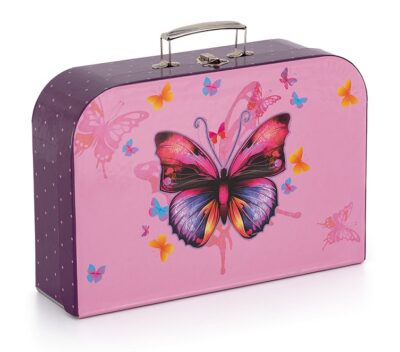 Kufrík Motýľ 34 cmKufrík môže váš malý školák použiť na výtvarné pomôcky do školy