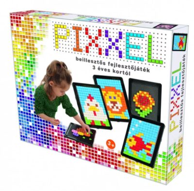Mozaika Pixxel kreatívne tvorenieDidaktická mozaika Pixxel obsahuje tabuľku a rôznofarebné kolíky v tvare mozaiky. Sú dostatočne veľké a príjemné na úchop