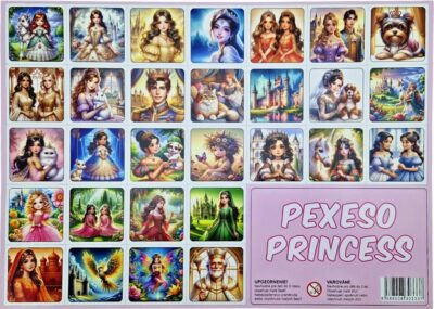 Pexeso princezné 32 dvojícPexeso je jednou z najznámejších a najobľúbenejších detských hier. Deti si pri hre precvičujú pamäť